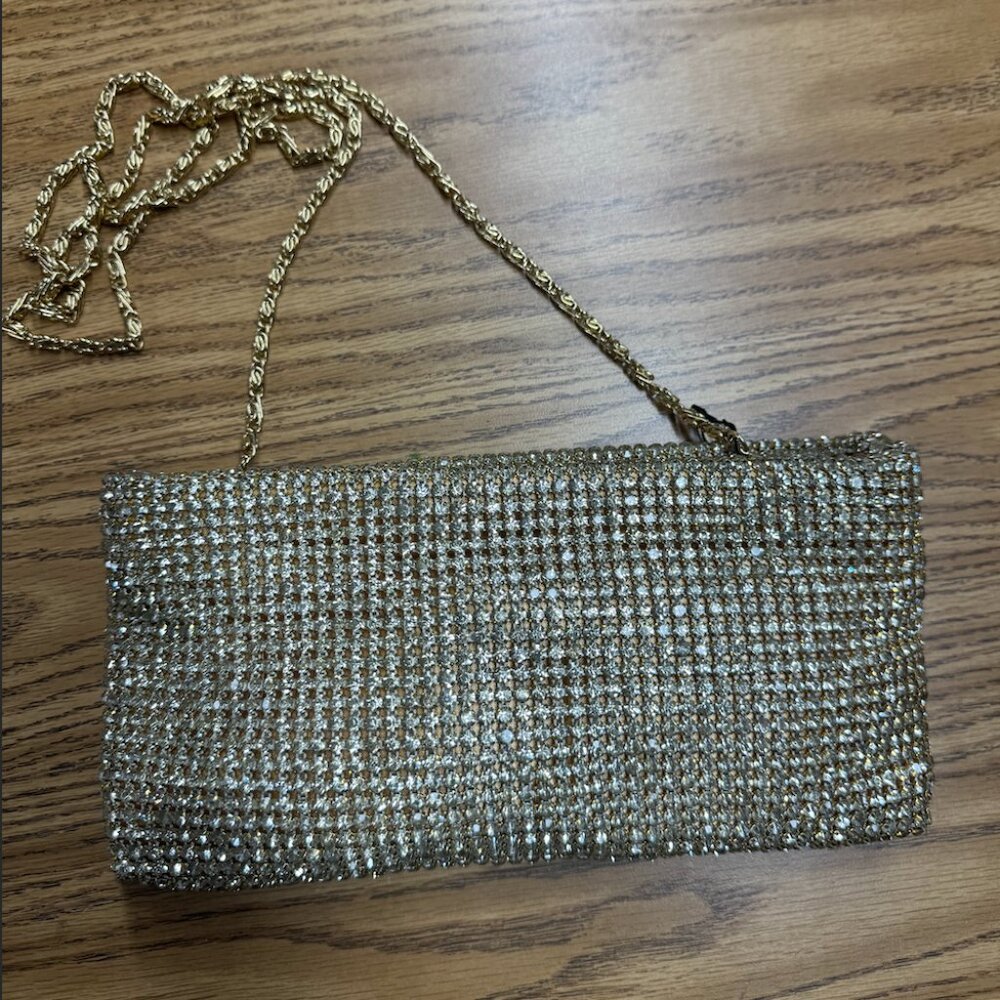 **NWT** Marciano Gold Crossbody Clutch
